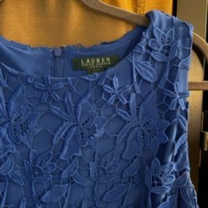 Brilliant Blue Sleeveless Cocktail Dress